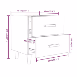 VidaXL 817285 nightstand/bedside table Oak - Additional view 7