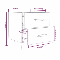 VidaXL 817286 nightstand/bedside table Oak - Additional view 7