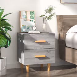 VidaXL 817287 nightstand/bedside table Grey, Oak - Additional view 2