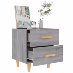 VidaXL 817287 nightstand/bedside table Grey, Oak - Additional view 6