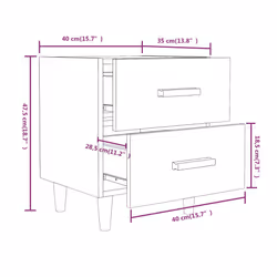 VidaXL 817290 nightstand/bedside table Oak - Additional view 7