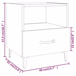 VidaXL 817304 nightstand/bedside table Oak - Additional view 8