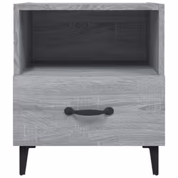 vidaXL 1/2x Bedside Cabinet Engineered Wood End Table Nightstand Multi Colours - grey sonoma, 1 - Additional view 4