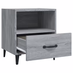 vidaXL 1/2x Bedside Cabinet Engineered Wood End Table Nightstand Multi Colours - grey sonoma, 1 - Additional view 6