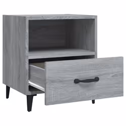 vidaXL 1/2x Bedside Cabinet Engineered Wood End Table Nightstand Multi Colours - grey sonoma, 2 - Additional view 7