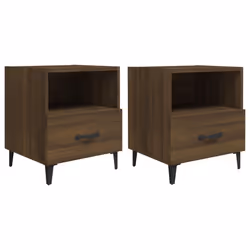 VidaXL 817308, Oak, Metal, Wood, 400 mm, 350 mm, 475 mm, 2 pc(s)
