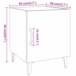 VidaXL 817315 nightstand/bedside table Oak - Additional view 7
