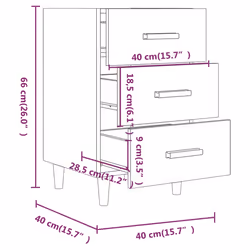 VidaXL 817321 nightstand/bedside table Oak - Additional view 8
