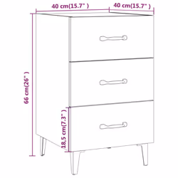 VidaXL 817324 nightstand/bedside table Oak - Additional view 8
