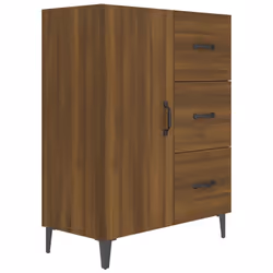 vidaXL Sideboard Engineered Wood Home Organiser Drawer Cabinet Multi Colours - brown oak - Additional view 3