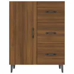 vidaXL Sideboard Engineered Wood Home Organiser Drawer Cabinet Multi Colours - brown oak - Additional view 6