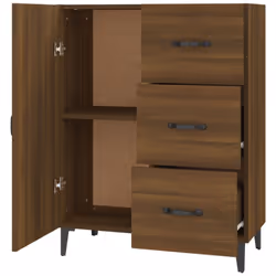 vidaXL Sideboard Engineered Wood Home Organiser Drawer Cabinet Multi Colours - brown oak - Additional view 8
