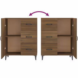 vidaXL Sideboard Engineered Wood Home Organiser Drawer Cabinet Multi Colours - brown oak - Additional view 9