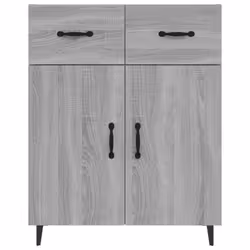 vidaXL Sideboard Engineered Wood Indoor Highboard Home Organiser Multi Colours - grey sonoma - Additional view 6
