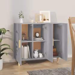 vidaXL Sideboard Console Cabinet Cupboard Storage Organiser Engineered Wood - grey sonoma - Additional view 7