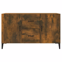 vidaXL Sideboard Storage Cupboard Cabinet Buffet Highboard Engineered Wood - smoked oak - Additional view 6