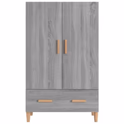 vidaXL Highboard Sideboard Storage Cabinet Cupboard Bookcase Engineered Wood - grey sonoma - Additional view 4
