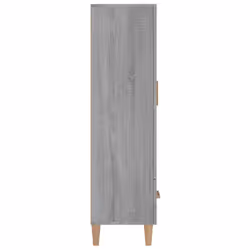 vidaXL Highboard Sideboard Storage Cabinet Cupboard Bookcase Engineered Wood - grey sonoma - Additional view 6