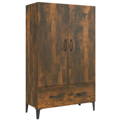 vidaXL Highboard Sideboard Storage Cabinet Cupboard Bookcase Engineered Wood - smoked oak
