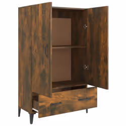 vidaXL Highboard Sideboard Storage Cabinet Cupboard Bookcase Engineered Wood - smoked oak - Additional view 8