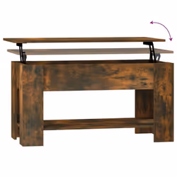 vidaXL Coffee Table Engineered Wood Couch Centre Accent Table Multi Colours - smoked oak - Additional view 4