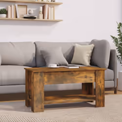 vidaXL Coffee Table Engineered Wood Couch Centre Accent Table Multi Colours - smoked oak - Additional view 6