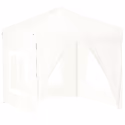 vidaXL Folding Party Tent with Sidewall Patio Camping Gazebo Pavilion Marquee - white, 197.5 x 197.5 x 234 cm