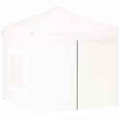 vidaXL Folding Party Tent with Sidewall Patio Camping Gazebo Pavilion Marquee - white, 197.5 x 197.5 x 234 cm