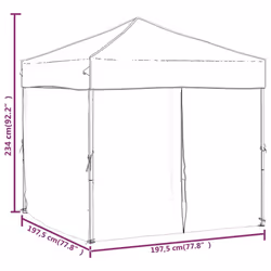 vidaXL Folding Party Tent with Sidewall Patio Camping Gazebo Pavilion Marquee - red, 197.5 x 197.5 x 234 cm - Additional view 8