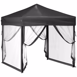 vidaXL Folding Party Tent with Sidewalls Pavilion Marquee Multi Colours/Sizes - anthracite, 199 x 199 x 254 cm - Additional view 2