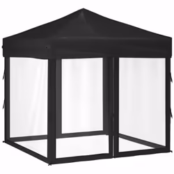 vidaXL Folding Party Tent with Sidewalls Pavilion Marquee Multi Colours/Sizes - black, 199 x 199 x 254 cm
