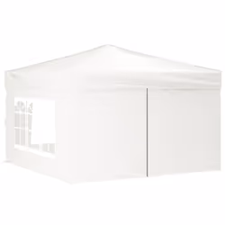 vidaXL Folding Party Tent with Sidewall Patio Camping Gazebo Pavilion Marquee - white, 291 x 291 x 245 cm - Additional view 4