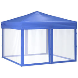 vidaXL Folding Party Tent with Sidewalls Pavilion Marquee Multi Colours/Sizes - blue, 292 x 292 x 245 cm