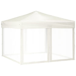 vidaXL Folding Party Tent with Sidewalls Pavilion Marquee Multi Colours/Sizes - cream, 292 x 292 x 245 cm
