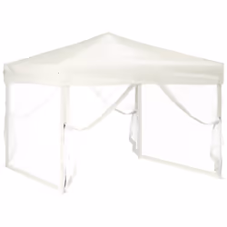 vidaXL Folding Party Tent with Sidewalls Pavilion Marquee Multi Colours/Sizes - cream, 292 x 292 x 245 cm