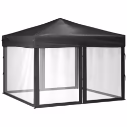 vidaXL Folding Party Tent with Sidewalls Pavilion Marquee Multi Colours/Sizes - anthracite, 292 x 292 x 245 cm