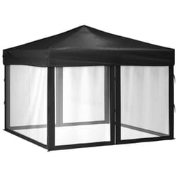 vidaXL Folding Party Tent with Sidewalls Pavilion Marquee Multi Colours/Sizes - black, 292 x 292 x 245 cm