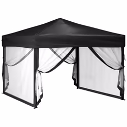vidaXL Folding Party Tent with Sidewalls Pavilion Marquee Multi Colours/Sizes - black, 292 x 292 x 245 cm