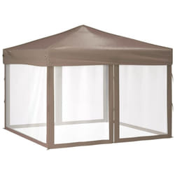 vidaXL Folding Party Tent with Sidewalls Pavilion Marquee Multi Colours/Sizes - taupe, 292 x 292 x 245 cm