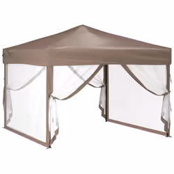 vidaXL Folding Party Tent with Sidewalls Pavilion Marquee Multi Colours/Sizes - taupe, 292 x 292 x 245 cm