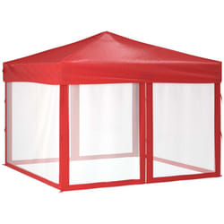 vidaXL Folding Party Tent with Sidewalls Pavilion Marquee Multi Colours/Sizes - red, 292 x 292 x 245 cm