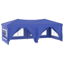 vidaXL Folding Party Tent with Sidewall Patio Camping Gazebo Pavilion Marquee - Blue