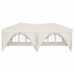 vidaXL Folding Party Tent with Sidewall Patio Camping Gazebo Pavilion Marquee - Cream - Additional view 2