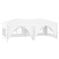 vidaXL Folding Party Tent with Sidewall Patio Camping Gazebo Pavilion Marquee - White