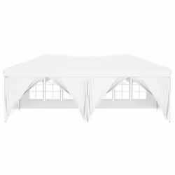 vidaXL Folding Party Tent with Sidewall Patio Camping Gazebo Pavilion Marquee - White