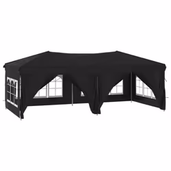 vidaXL Folding Party Tent with Sidewall Patio Camping Gazebo Pavilion Marquee - Black