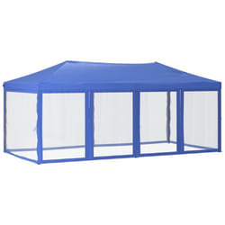 vidaXL Folding Party Tent with Sidewalls Pavilion Marquee Multi Colours/Sizes - blue