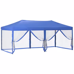 vidaXL Folding Party Tent with Sidewalls Pavilion Marquee Multi Colours/Sizes - blue - Additional view 5
