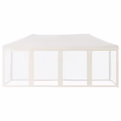 vidaXL Folding Party Tent with Sidewalls Pavilion Marquee Multi Colours/Sizes - cream - Additional view 2