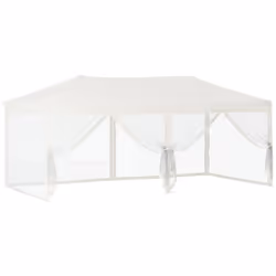 vidaXL Folding Party Tent with Sidewalls Pavilion Marquee Multi Colours/Sizes - cream - Additional view 5